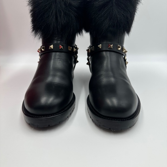 VALENTINO ROCKSTUD Winter Ankle Boots WOMENS SZ 8.5 - Picture 7 of 16